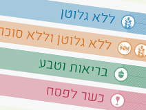 Duchan Gan Shmuel Dagesh | Catalog design | tablet Catalog | tablet deisgn | web design | Healthy food | Gluten Free | Sugar Free